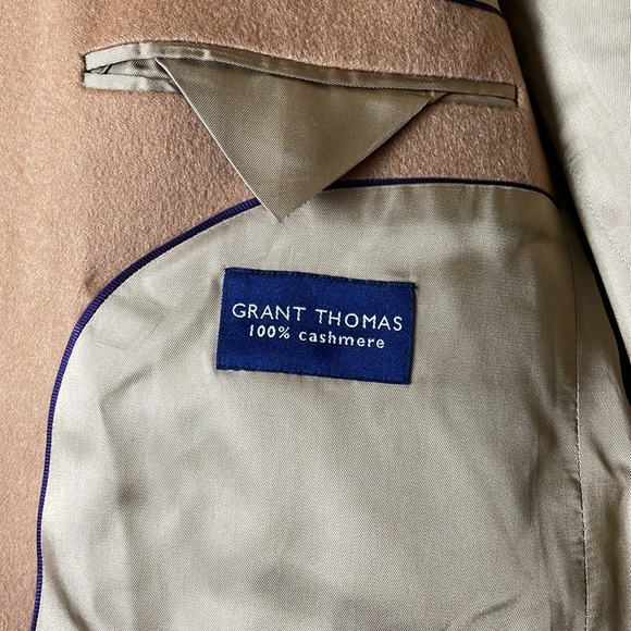 Lord And Taylor 100% Cashmere Two Button Camel Colored Blazer Size 43R - Picture 6 of 11